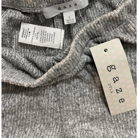 GAZE Women's Ruched Lounge Shorts Elastic Waist Size S M L Gray - Picture 3 of 5